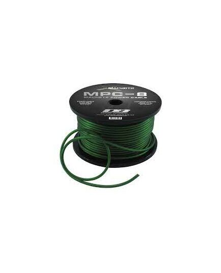 Силовой кабель ( 1 метр ) Deaf Bonce 8GA зелёный