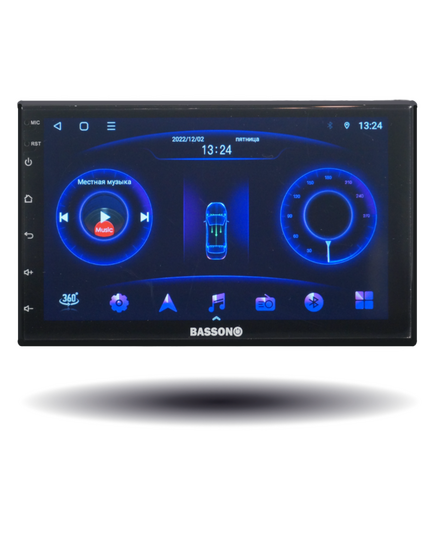 Магнитола android (2din) Basson Plus V3 (2/32GB) DSP,Carplay, 360, 4G, Assistant